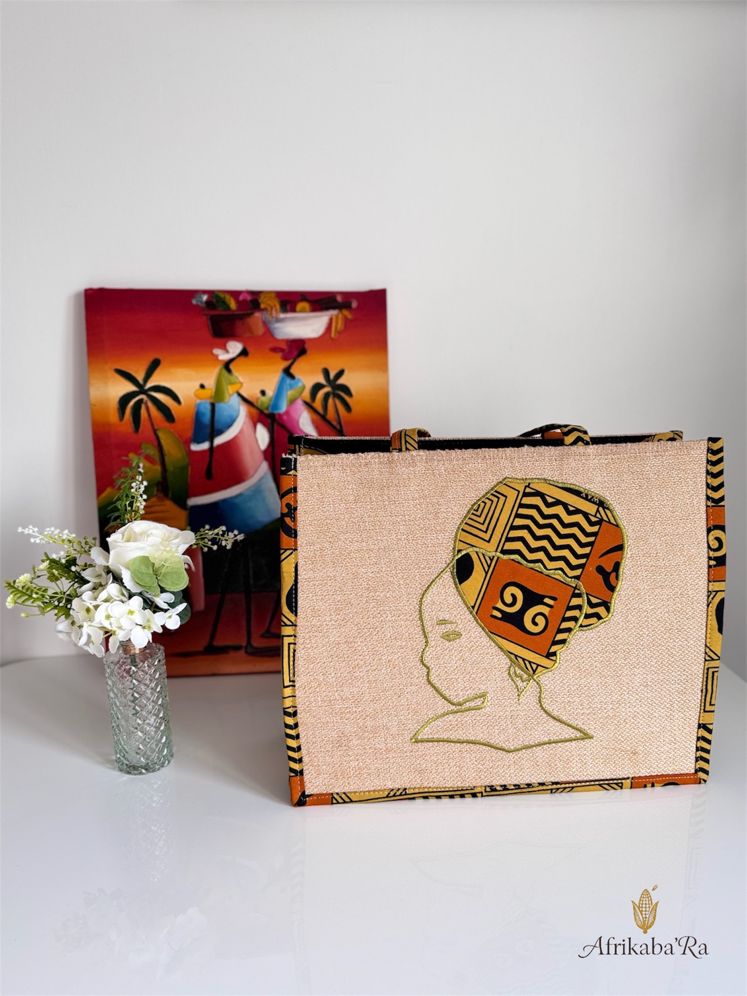 Sac femme foulard (Marron) – Image 2